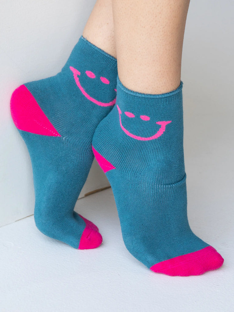 Icon Roll Top Socks, Set of 2 - Peace Smiley-view 3