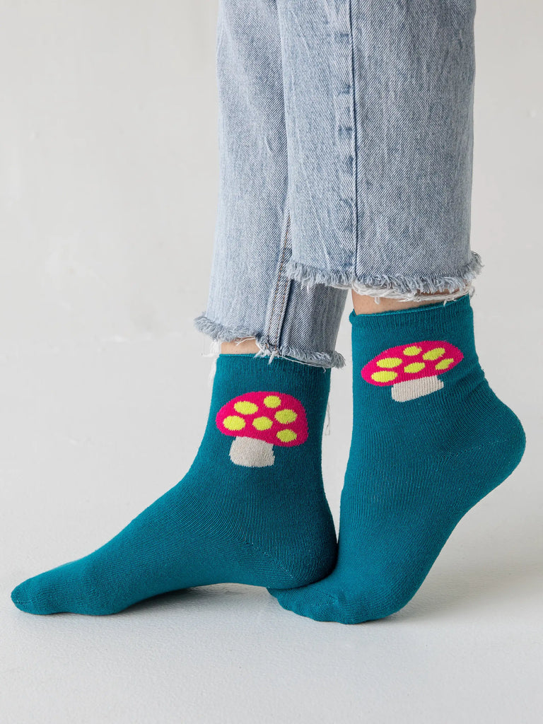 Icon Roll Top Socks, Set of 2 - Mushroom-view 4