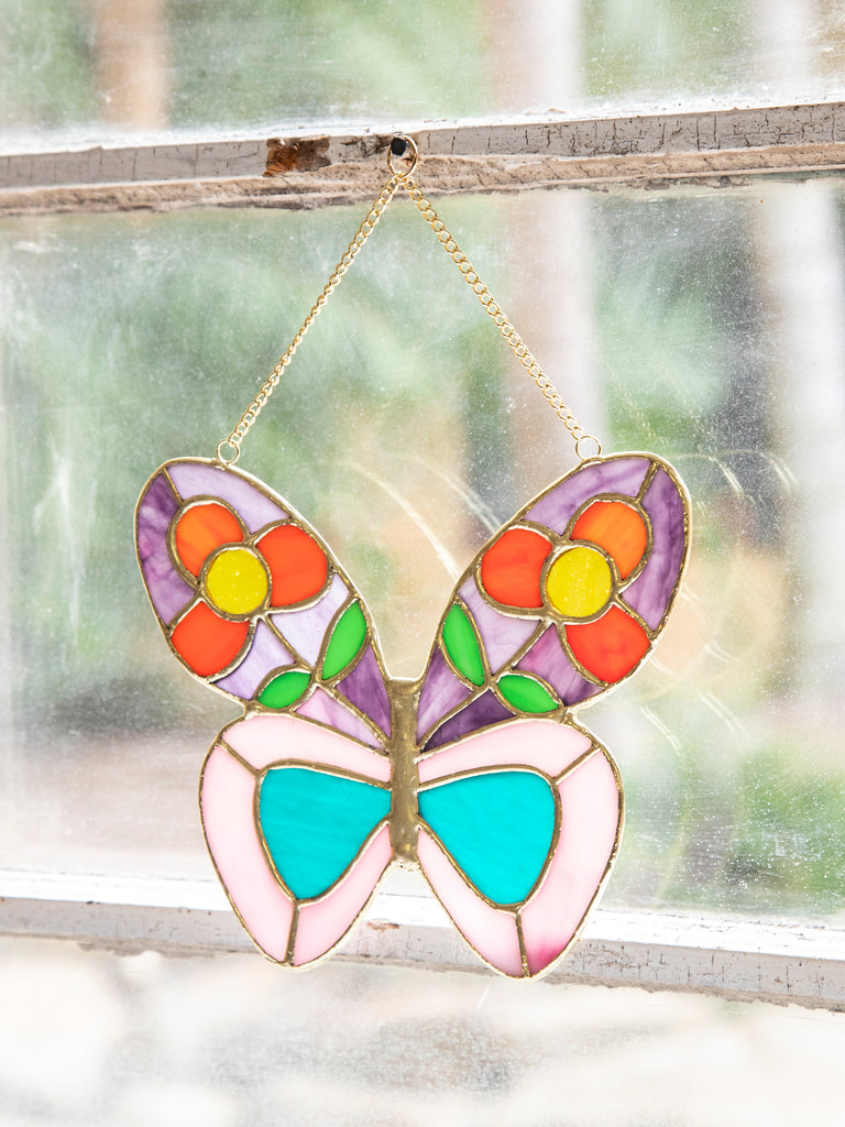 Stained Glass Window Hanging - Butterfly-view 1