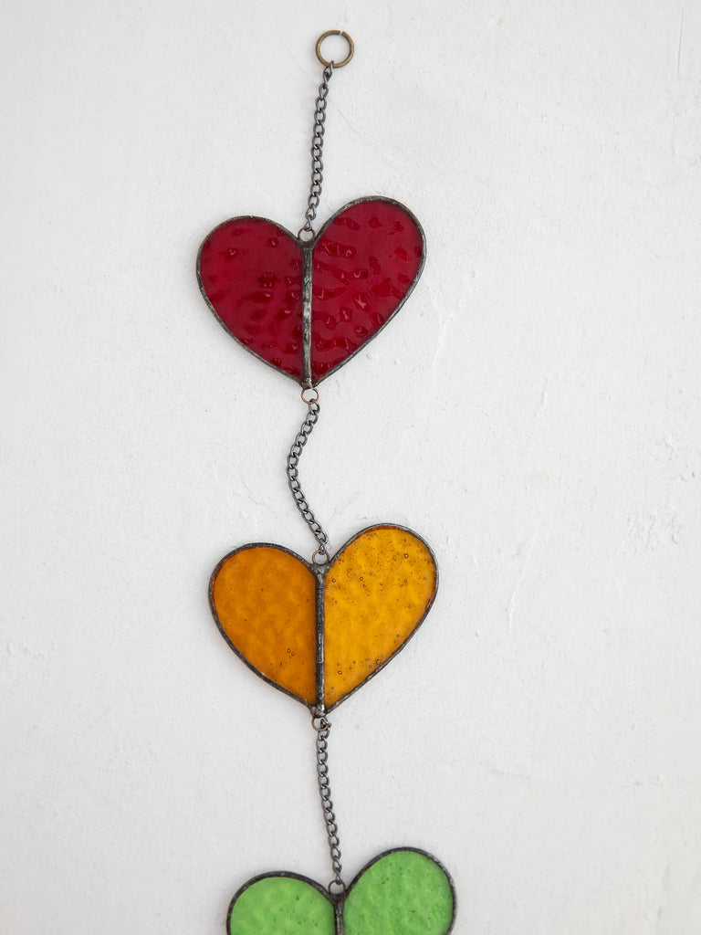 Stained Glass Sun Catcher|Hearts-view 2