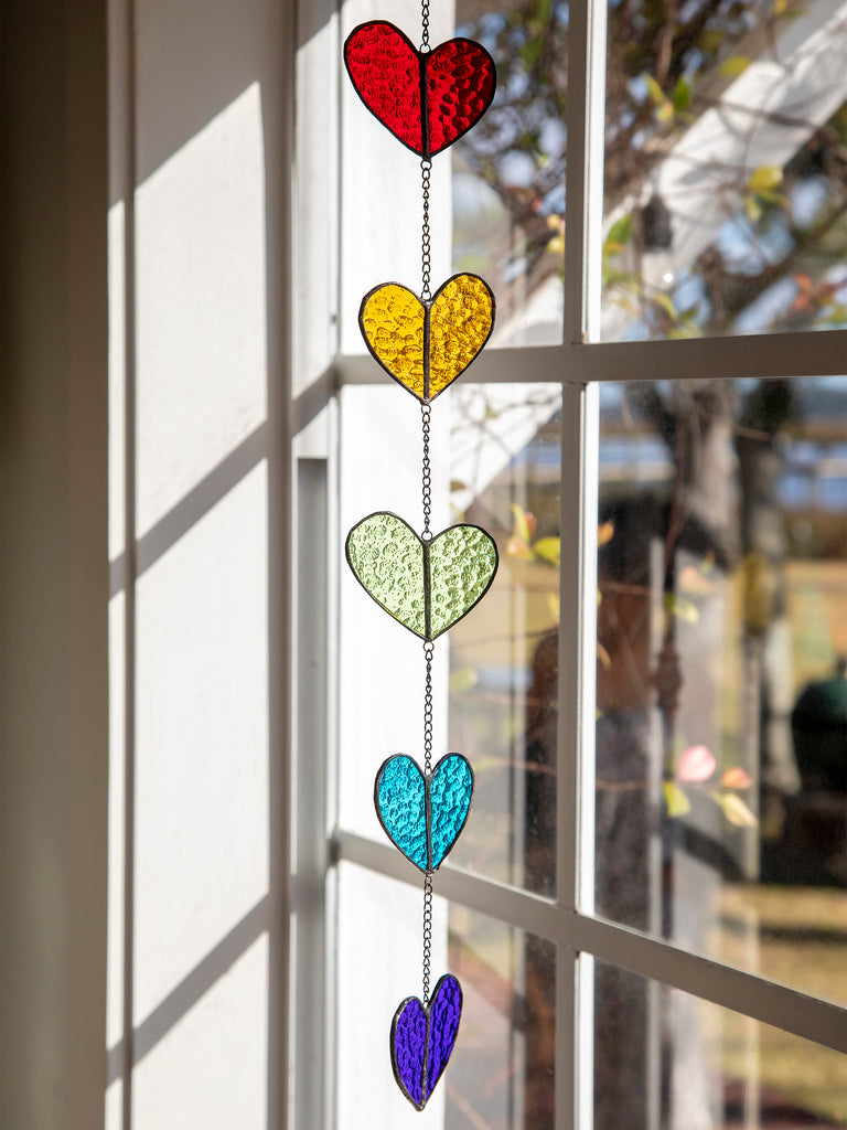 Stained Glass Sun Catcher|Hearts-view 1