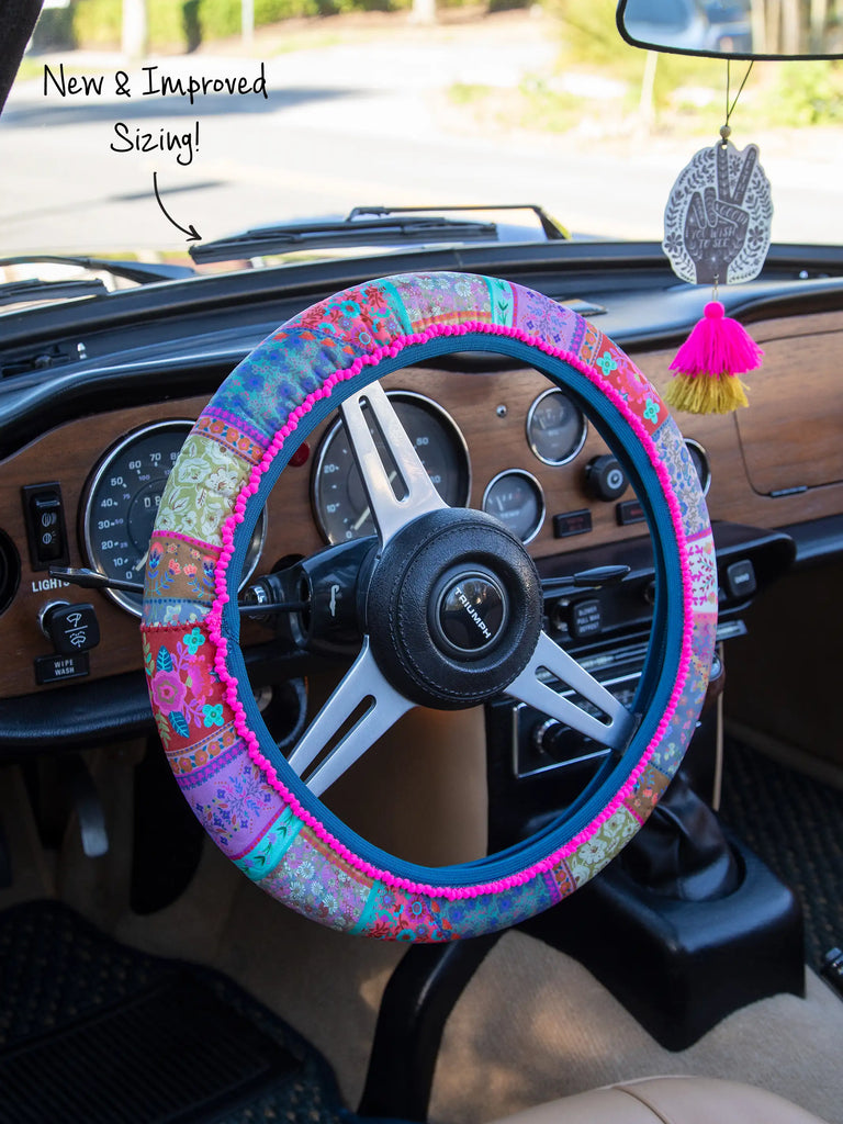 Steering Wheel Cover, 15" - Patchwork-view 1