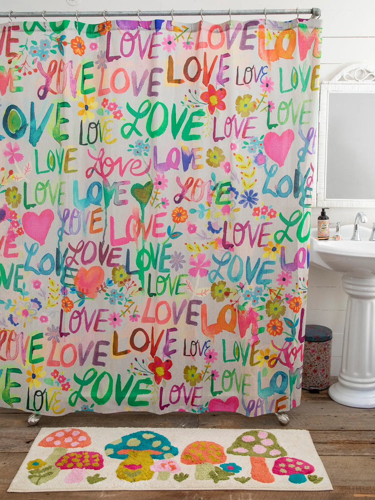Boho Shower Curtain - Love-view 1