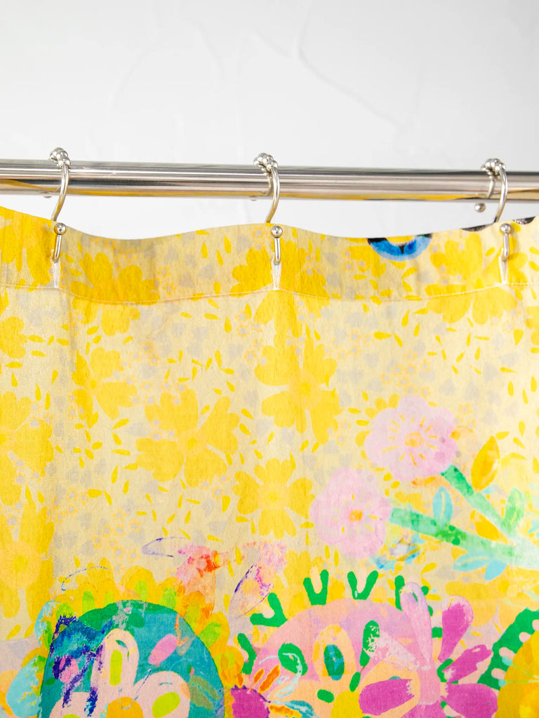 Boho Shower Curtain - Life Is A Canvas-view 2