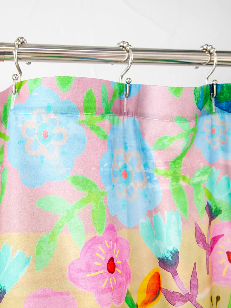 Boho Shower Curtain - Rainbow Floral-view 2