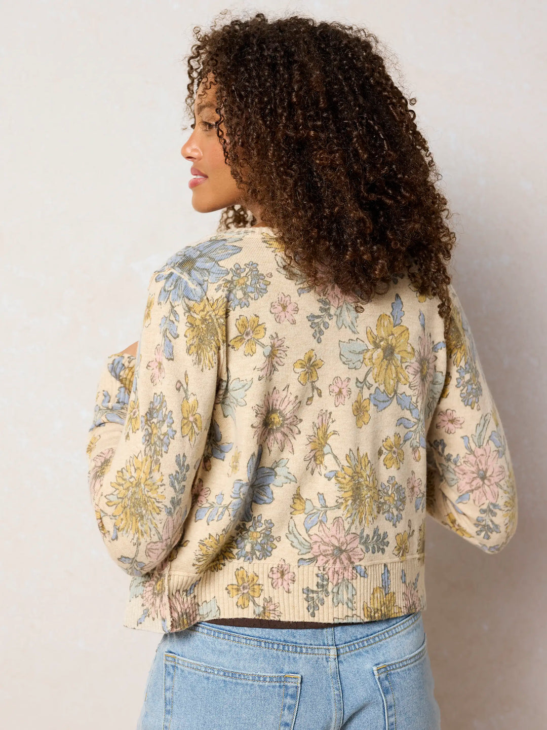 Your Everything Cardigan Sweater - Ivory Dahlia Floral – Natural Life