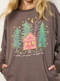 Comfy Pocket Sweatshirt - Happy Cabin-view 1