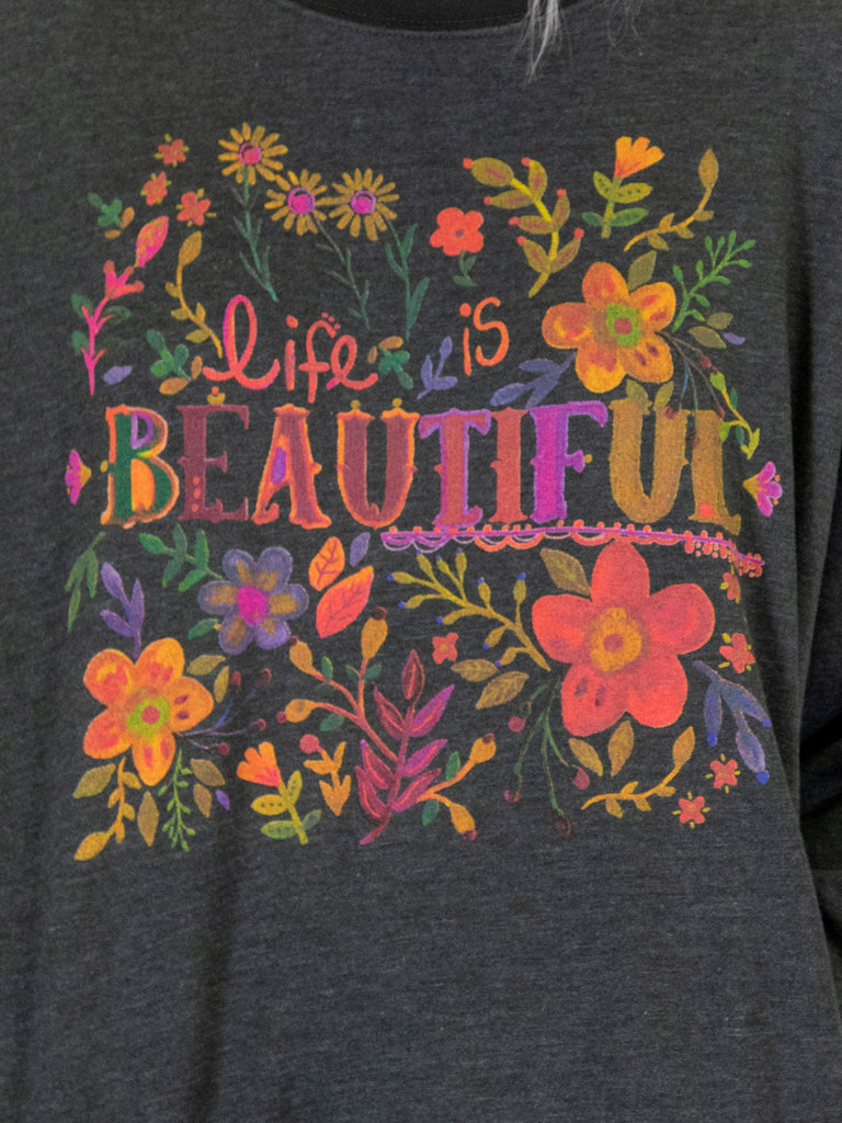 Comfy Pocket Sweatshirt|Life Is Beautiful-view 2