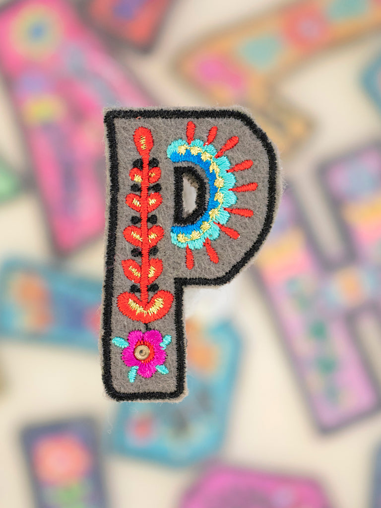 Stick-On Letter Patch|P-view 1