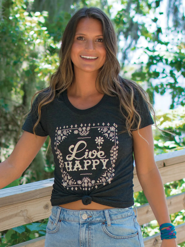 Perfect Fit Tee Shirt - Live Happy-view 1