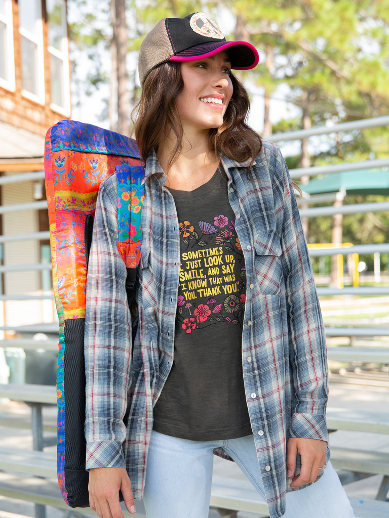 Boho Tee|Look Up and Smile-view 3