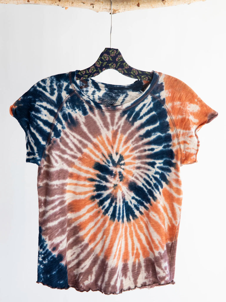 Lily Tie-Dye Knit Tee Shirt - Moonstone Navy-view 1