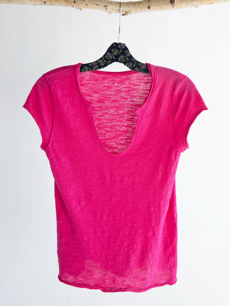 Molly Knit Tee Shirt - Pink Flambe-view 1
