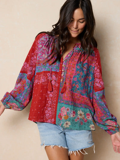 Camille Top - Jewel Positano Scarf-view 1