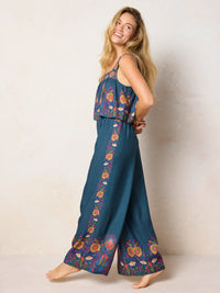 Cece Wide Leg Pants - Slate Blue-view 1