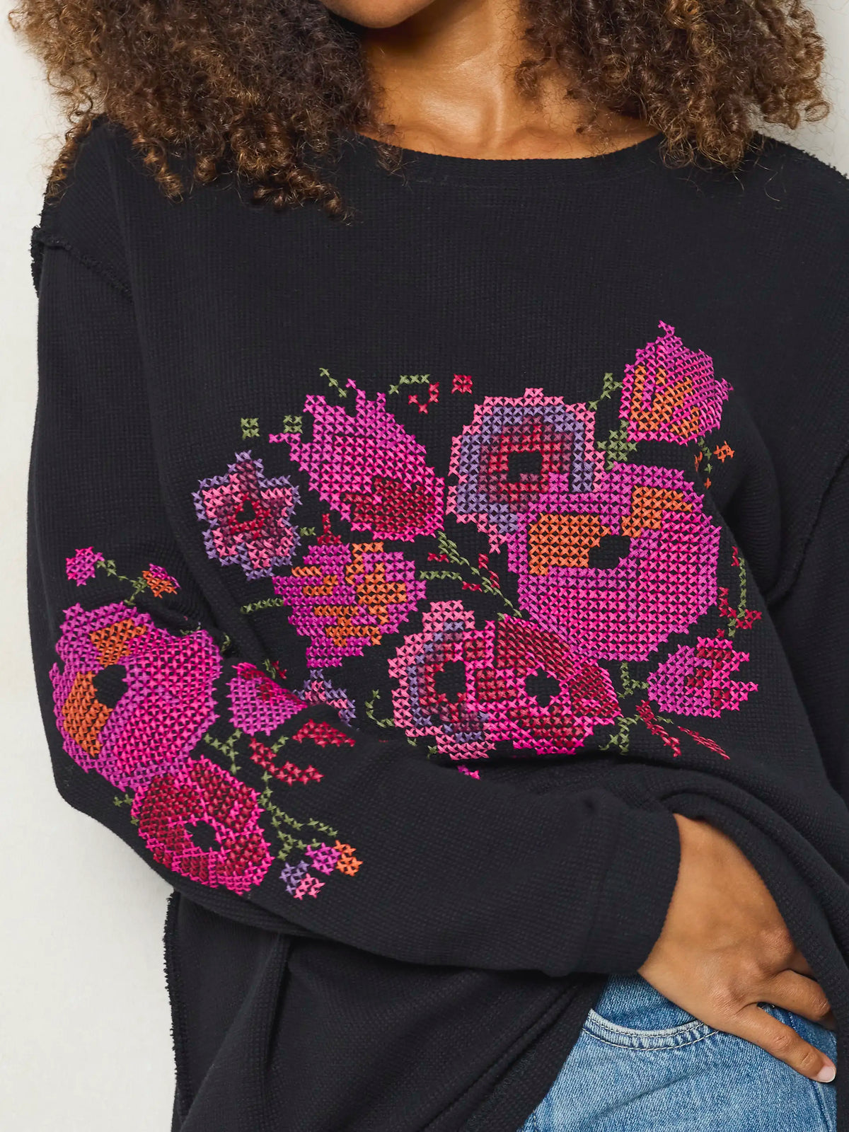 Aida Embroidered Thermal - Cross Stitch Black – Natural Life