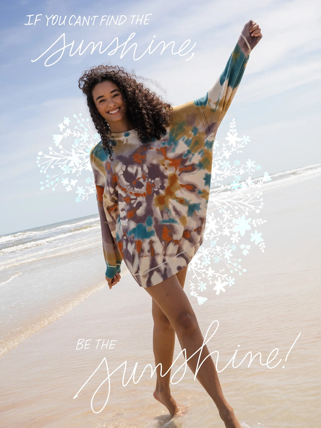 Taylor Oversized Cotton Sweater Sunset Tie-Dye – Natural Life