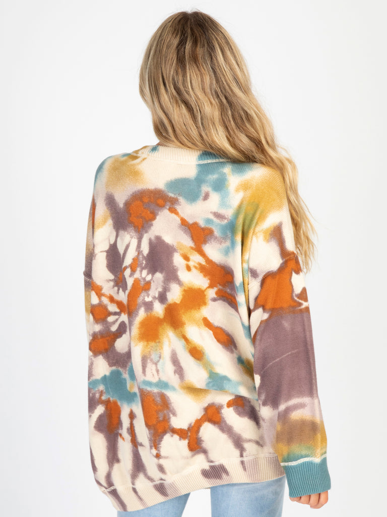 Taylor Oversized Sweater|Sunset Tie-Dye-view 4