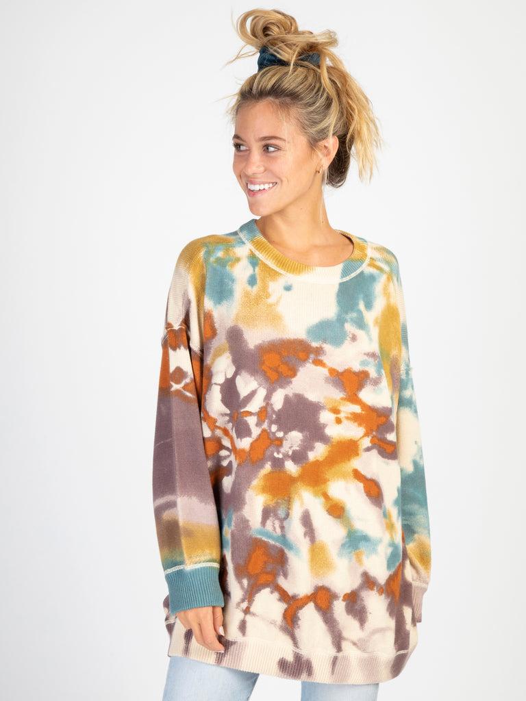 Taylor Oversized Sweater|Sunset Tie-Dye-view 5