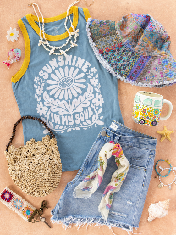 Collette Embroidered Maxi Dress - Flung Floral Wildflowers