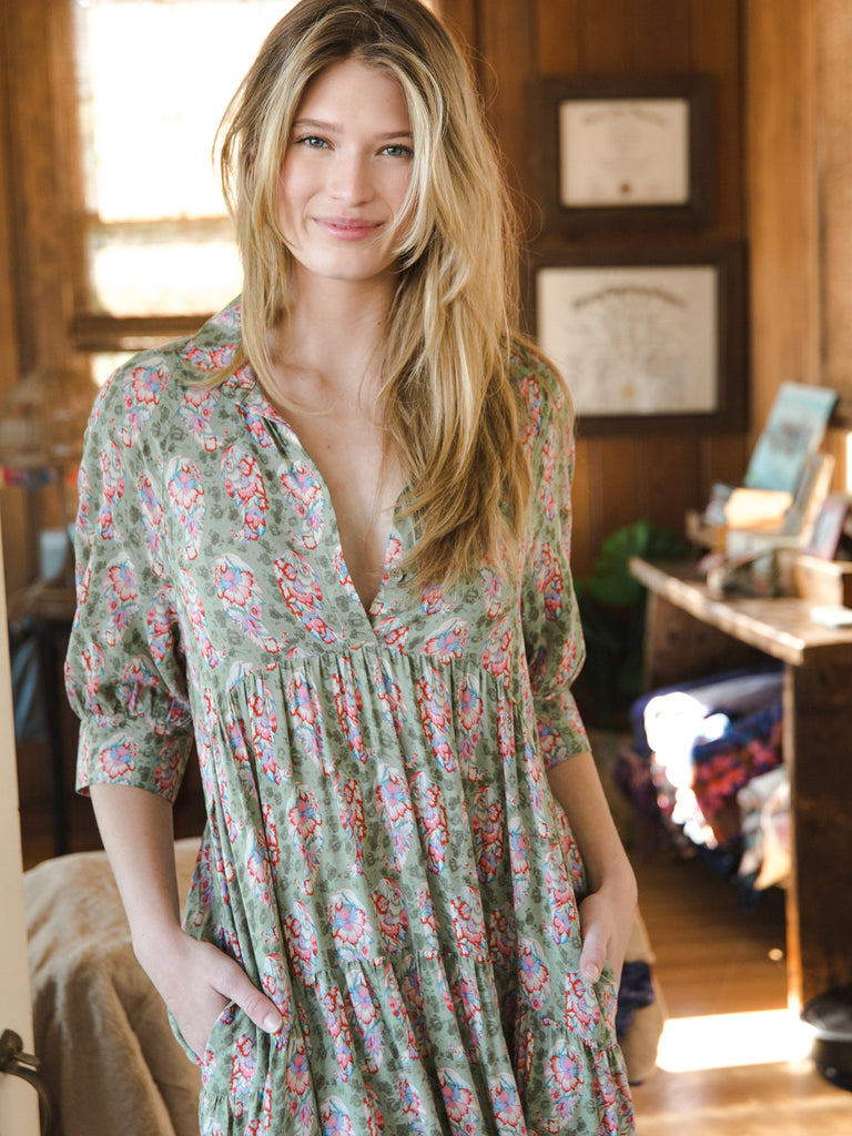 Rebecca Zip Through Dress in Wild Rhubarb main image 0