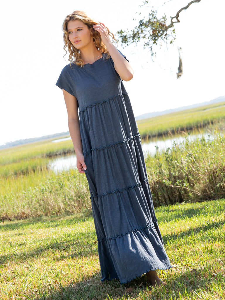 Berkley Knit Maxi Dress - Indigo-view 1