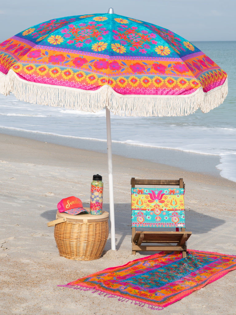 Beach Umbrella - Turquoise Sunrise-view 1