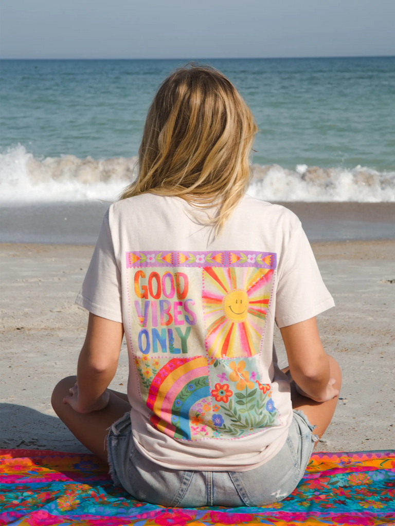 Comfy Tee Shirt - Good Vibes Only-view 1