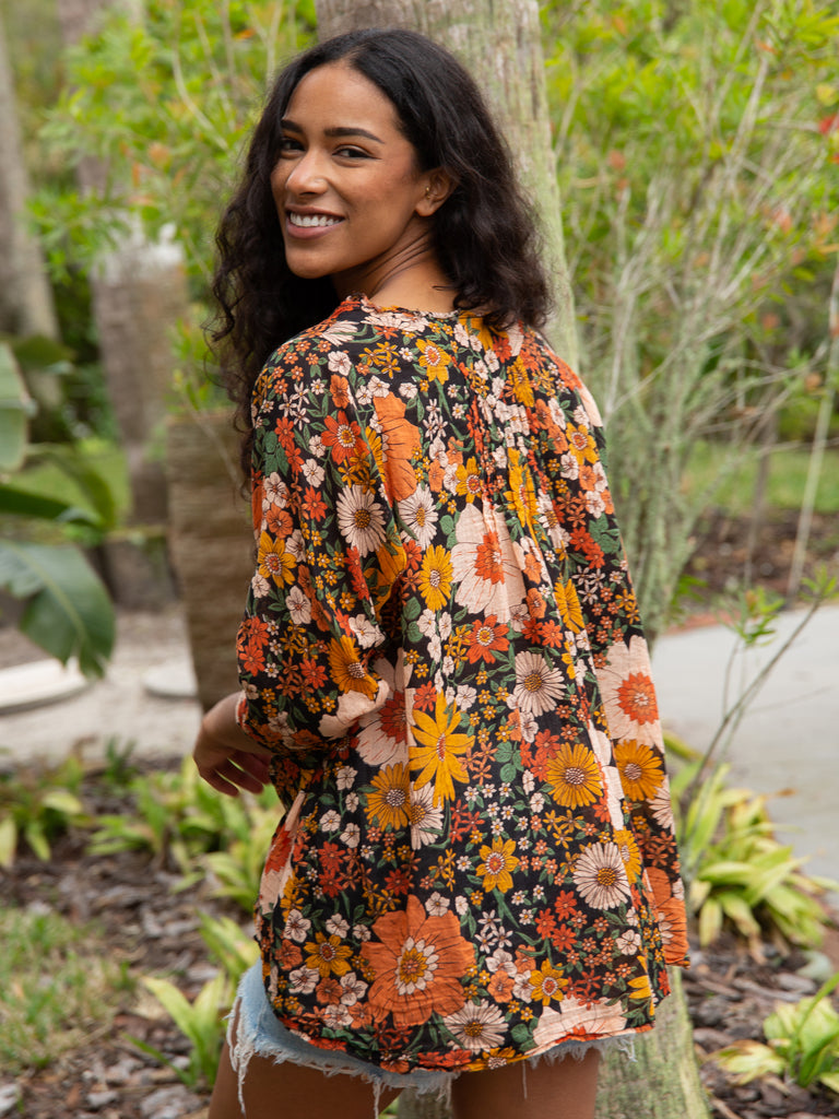 Tunic-In-A-Bag|Orange Floral-view 4