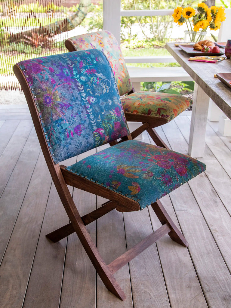 Favorite Anywhere Chair - Indigo Patchwork-view 1
