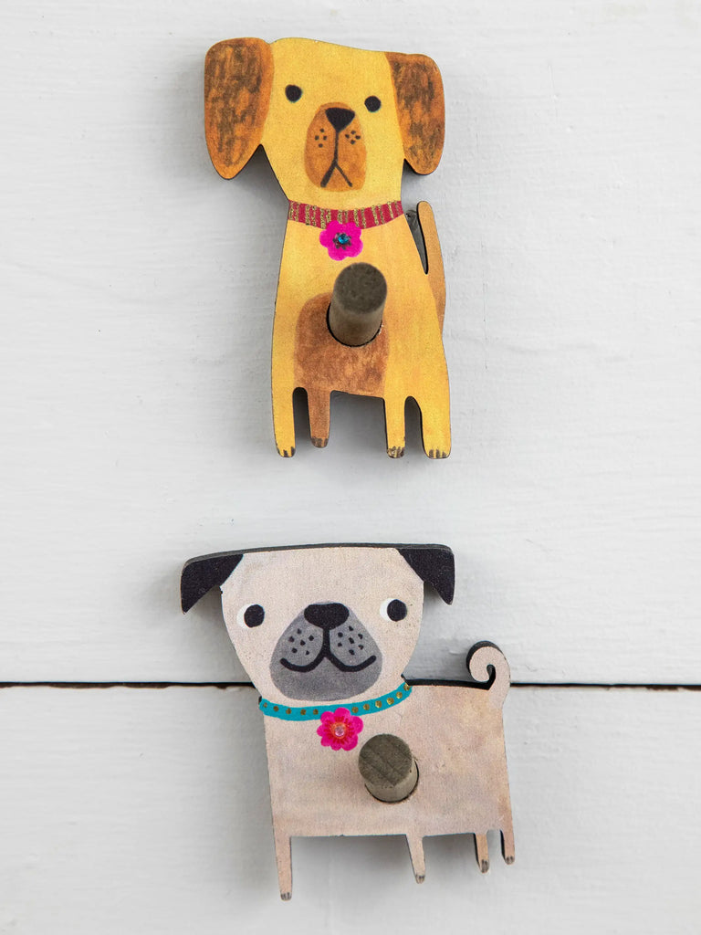 Wooden Wall Hooks, Set of 2 - Dog-view 3