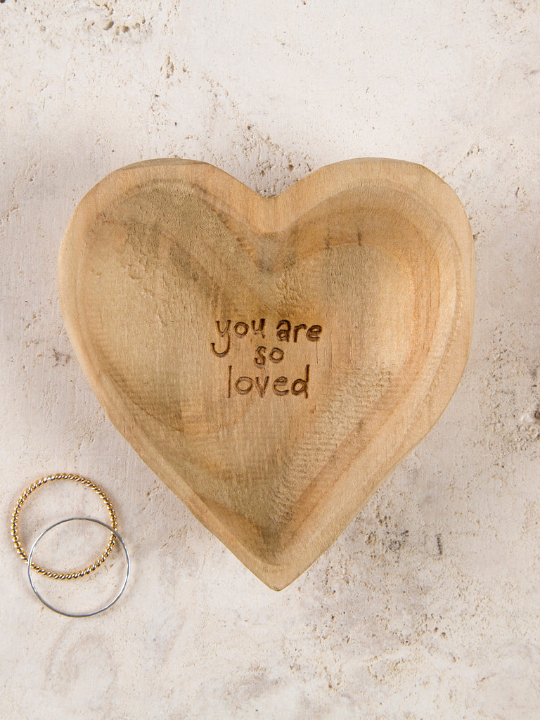 Wooden Heart Dish|You Are Loved-view 1