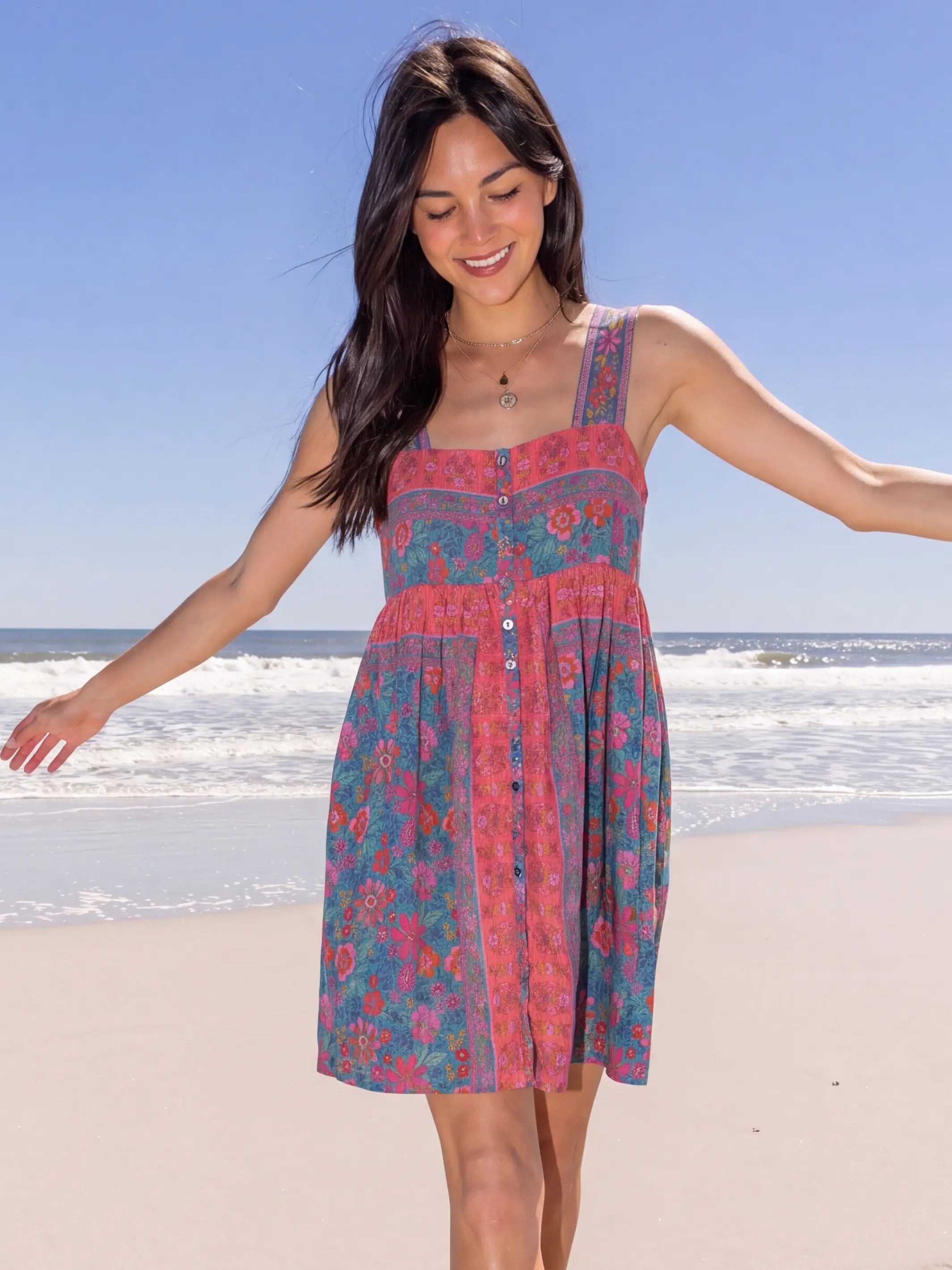 black and red jersey dress The Organic Cotton Waisted Dress
