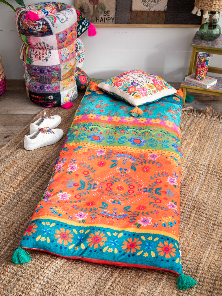 Lounge Bed Roll|Border Print-view 2
