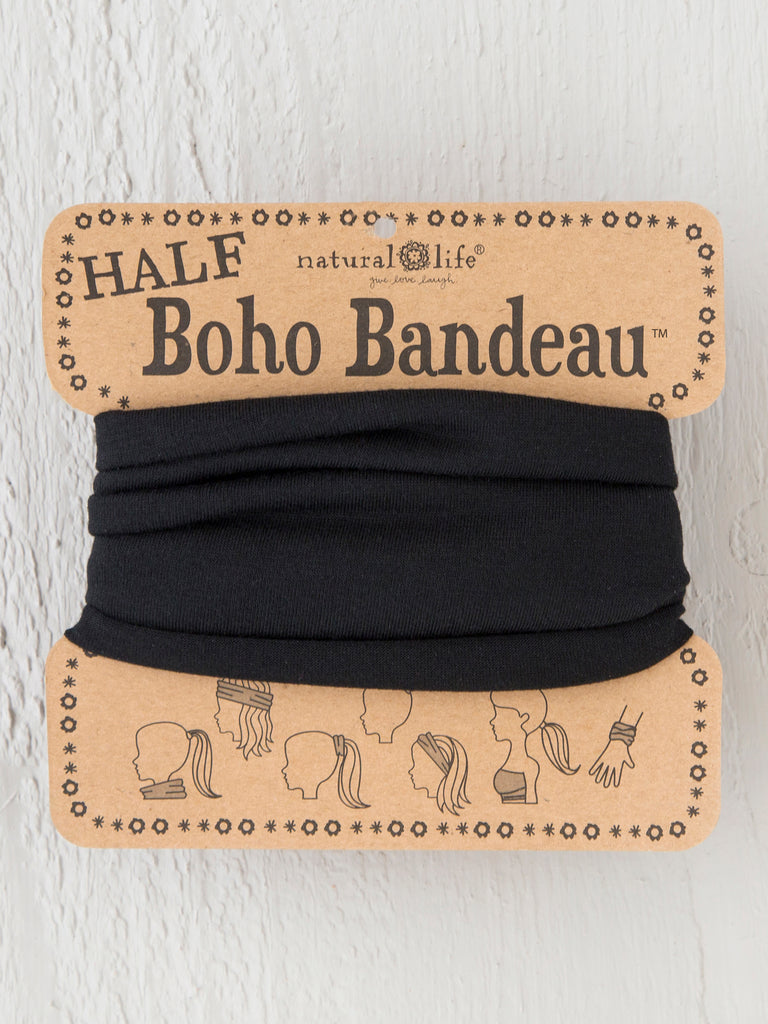 Solid Boho Bandeau|Half Black-view 1