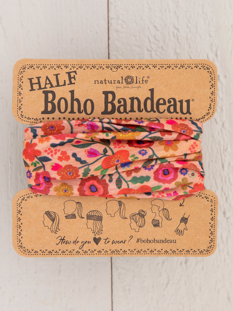 Floral Half Boho Bandeau|Blush-view 1
