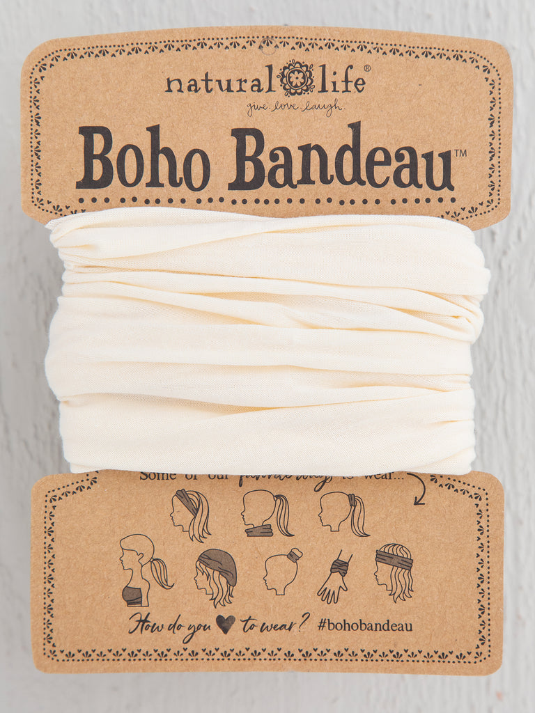Solid Boho Bandeau|Cream-view 1