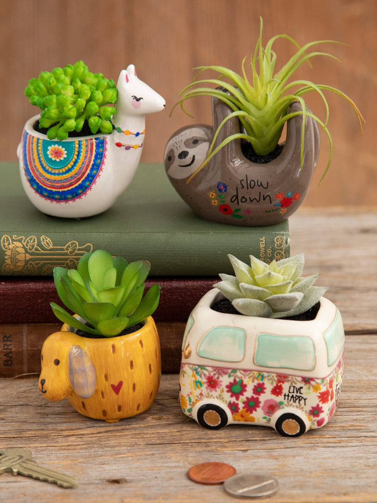 Tiny Faux Succulents|Grey Sloth-view 4