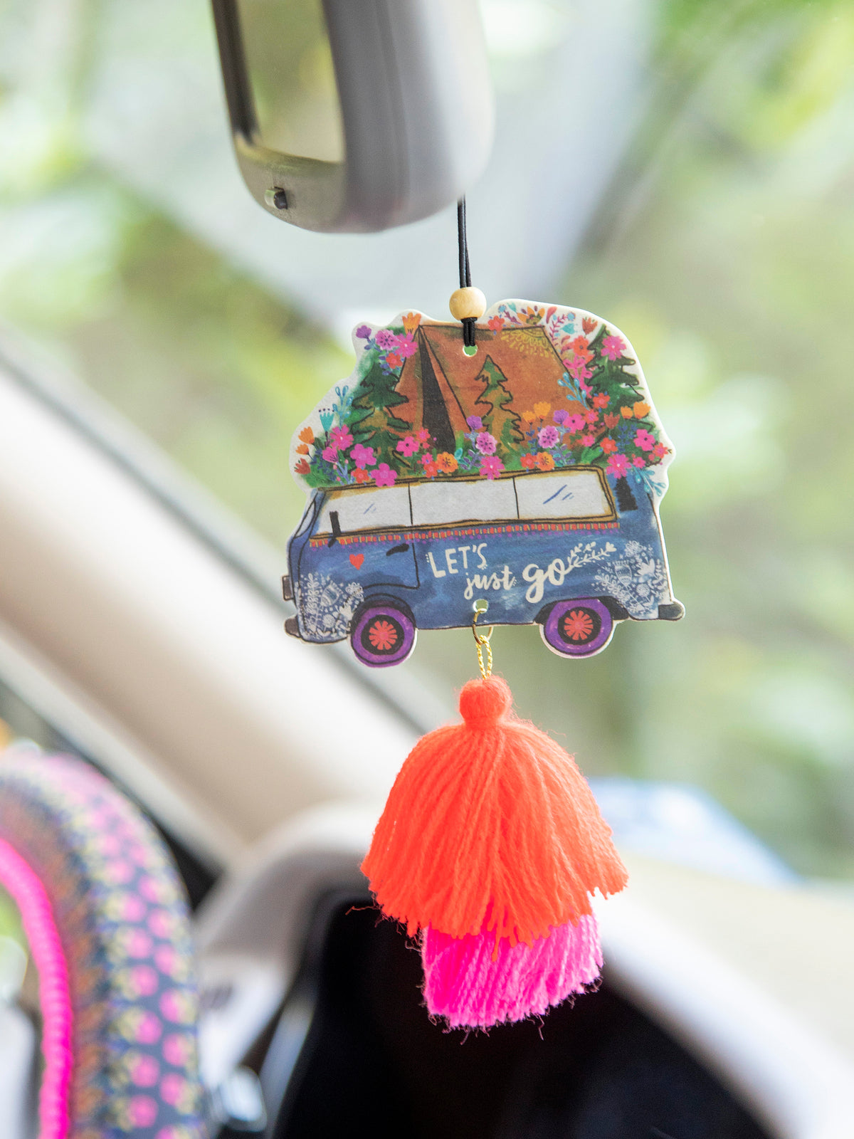 View of Car Air Freshener - Cross – Natural Life
