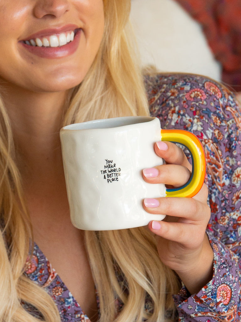 Rainbow Coffee Mug - You Make The World Better-view 2