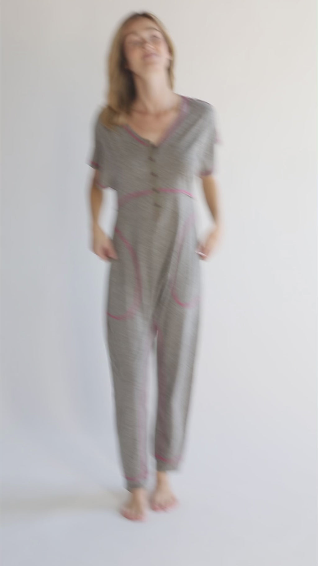 Riley Jumpsuit - Heather Grey-view 5