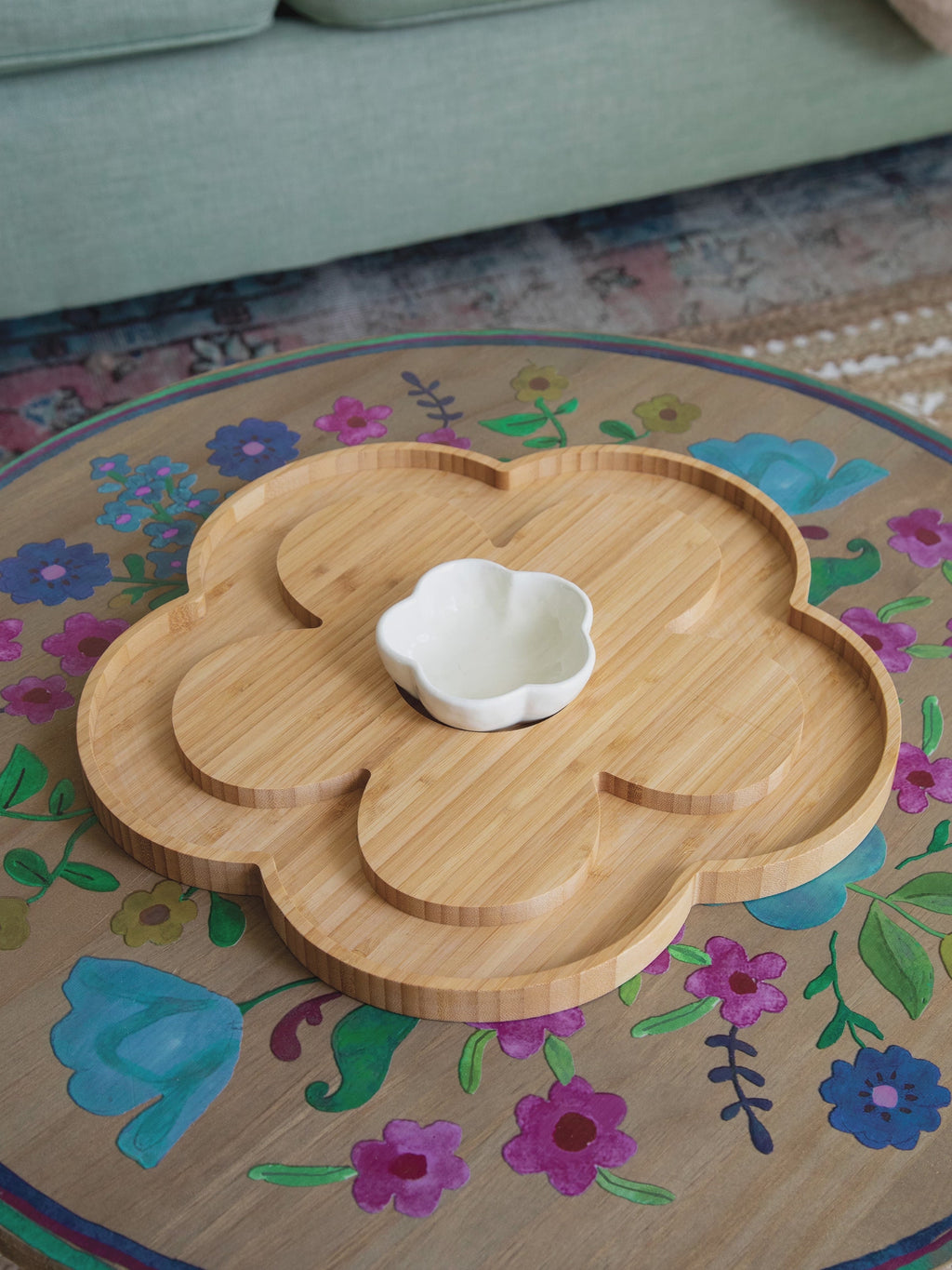 Bamboo Serving Board|Flower-view 6