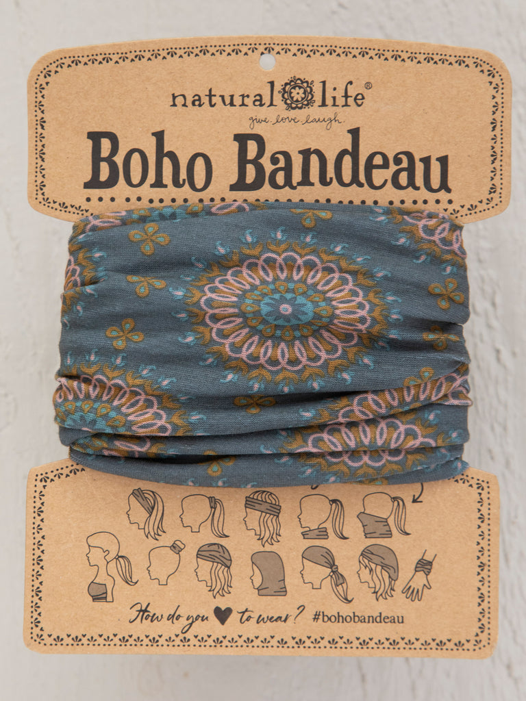 Mandala Boho Bandeau|Sage Gold Medallion-view 1