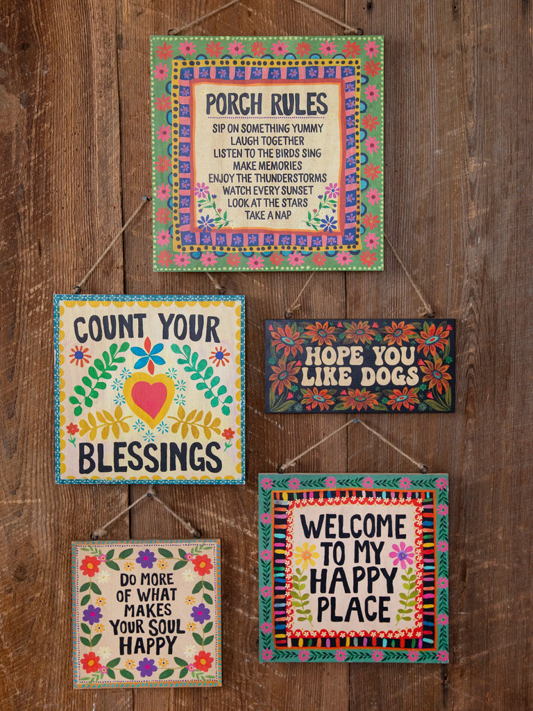 Porch Sign - Count Your Blessings-view 1